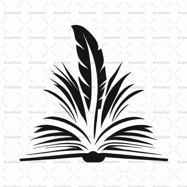 Offenes Buch und Feder